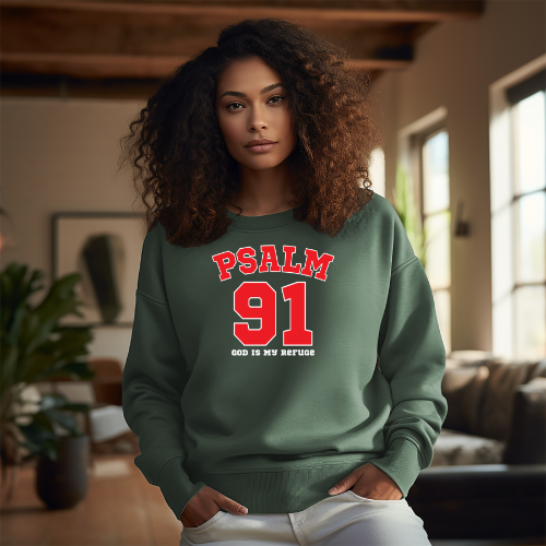 Psalm 91 crewneck Military Green