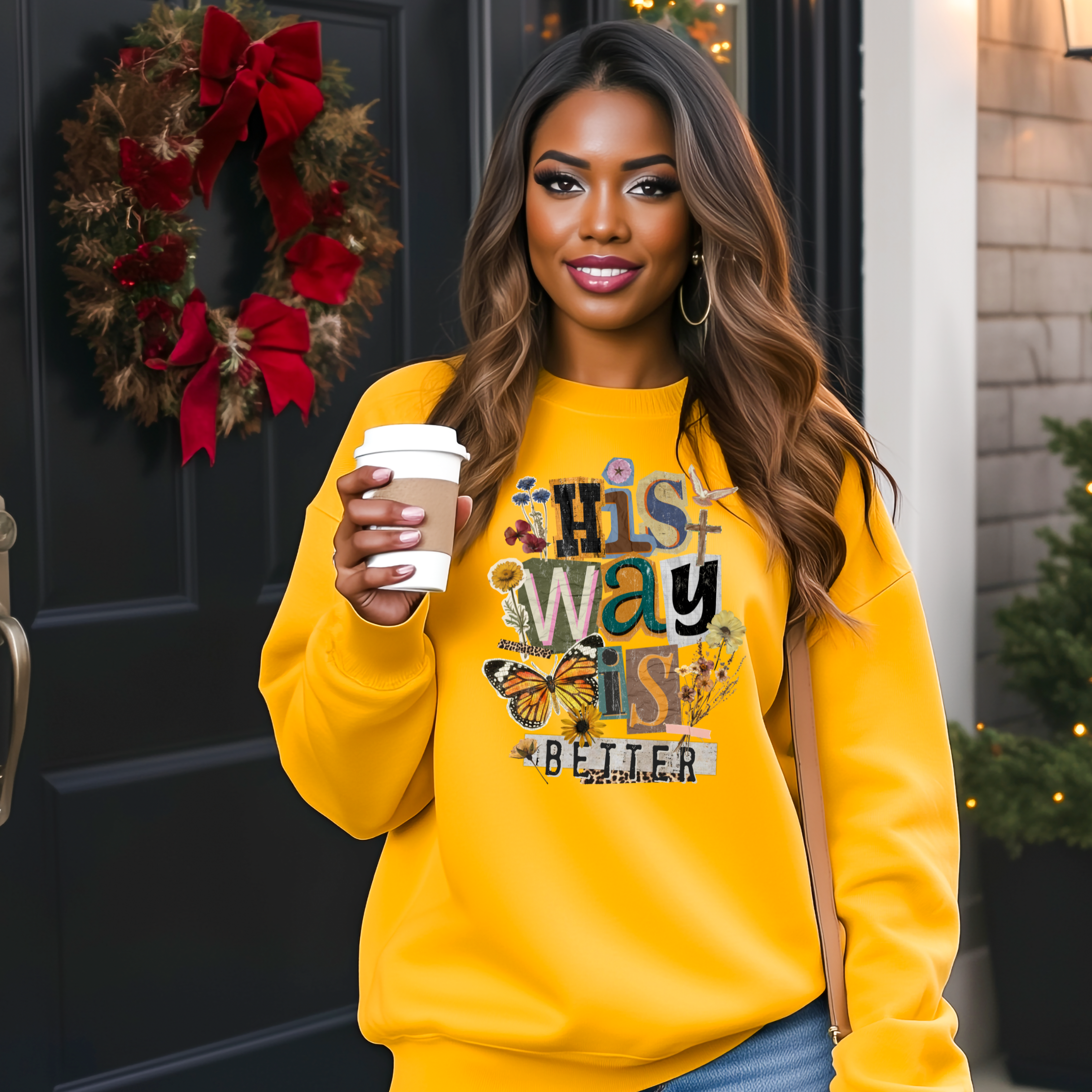 His way is the better way crewneck gold