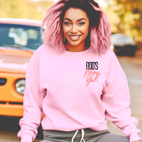 GOD's baby girl crew neck pink