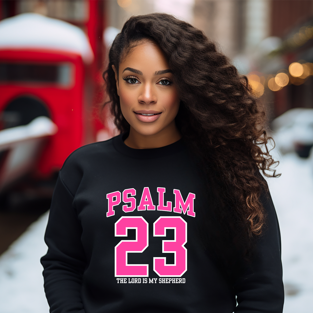 Psalm 23 black and pink