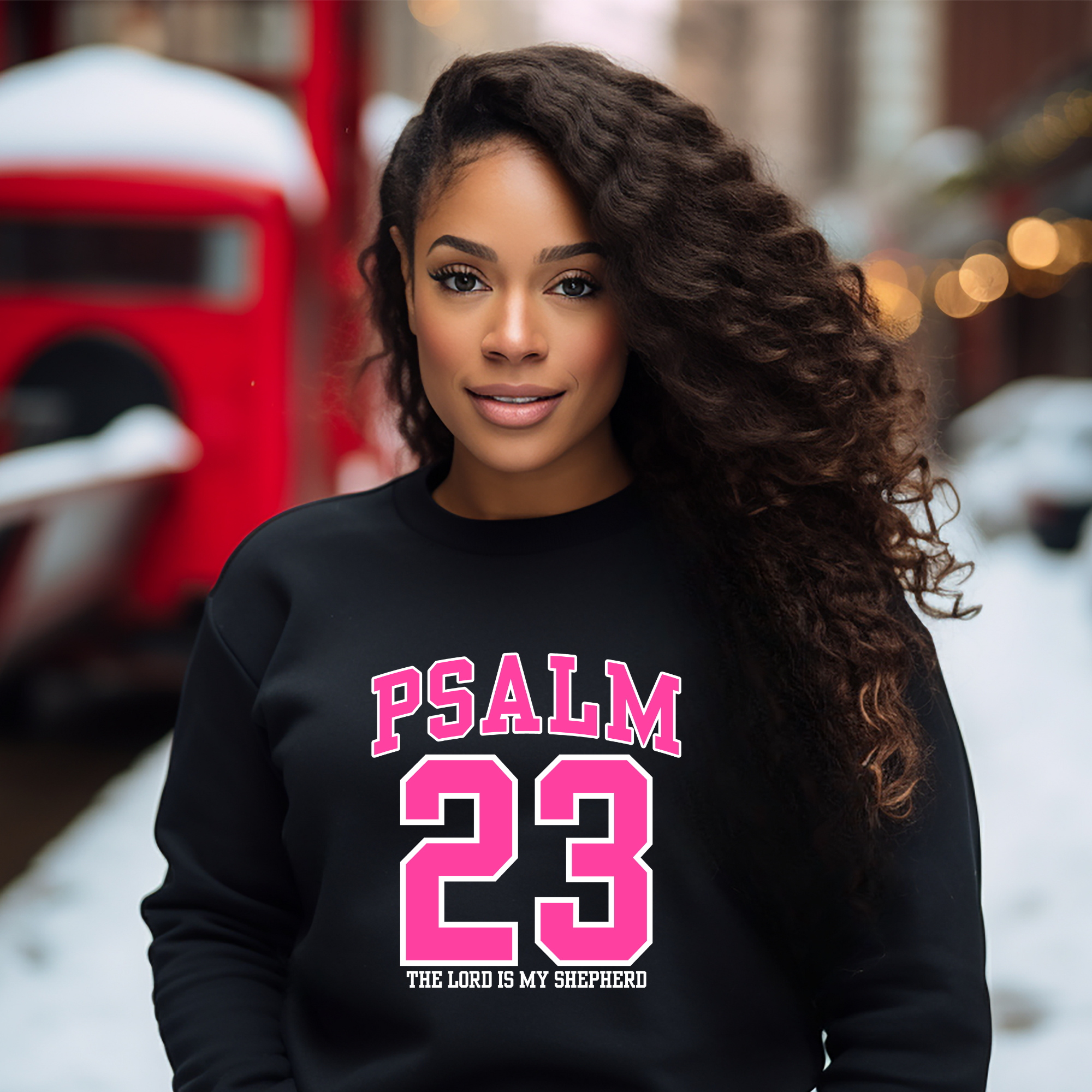 Psalm 23 black and pink