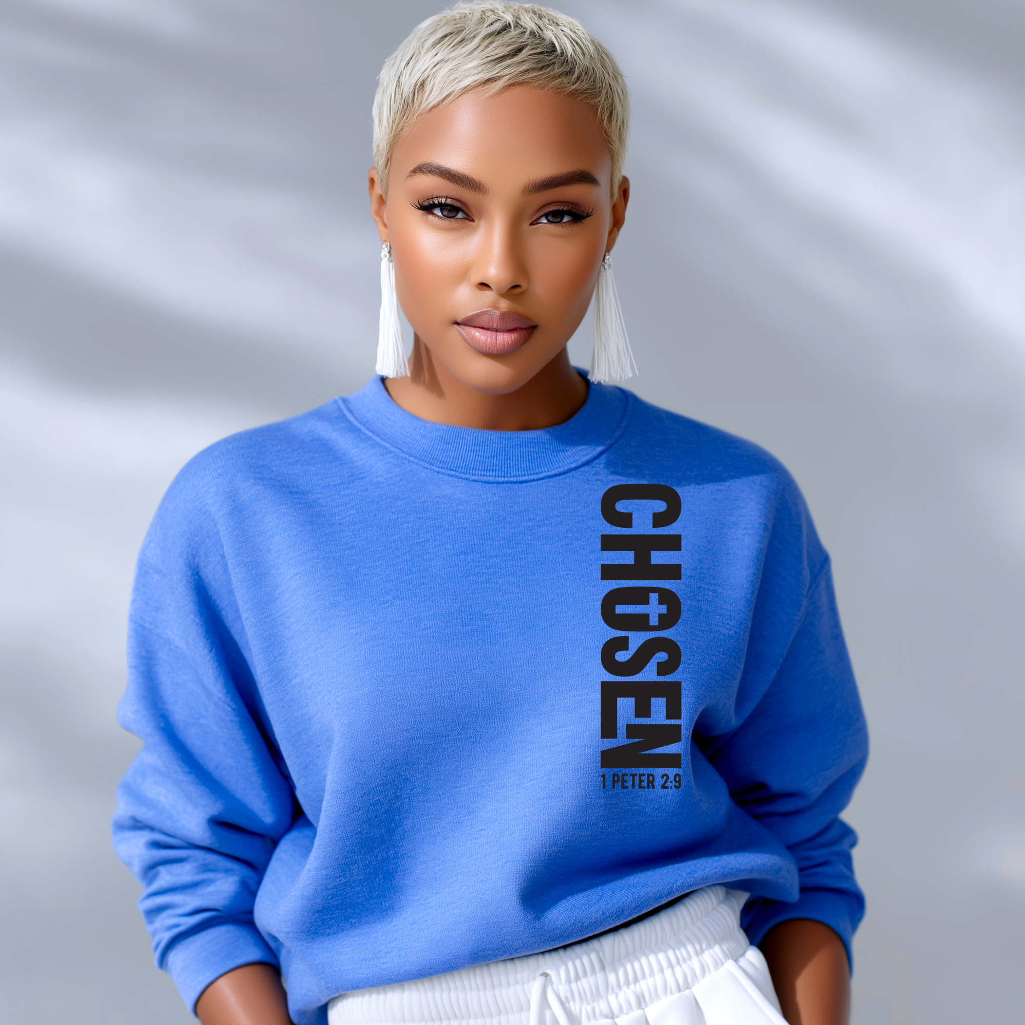 Chosen crew neck blue