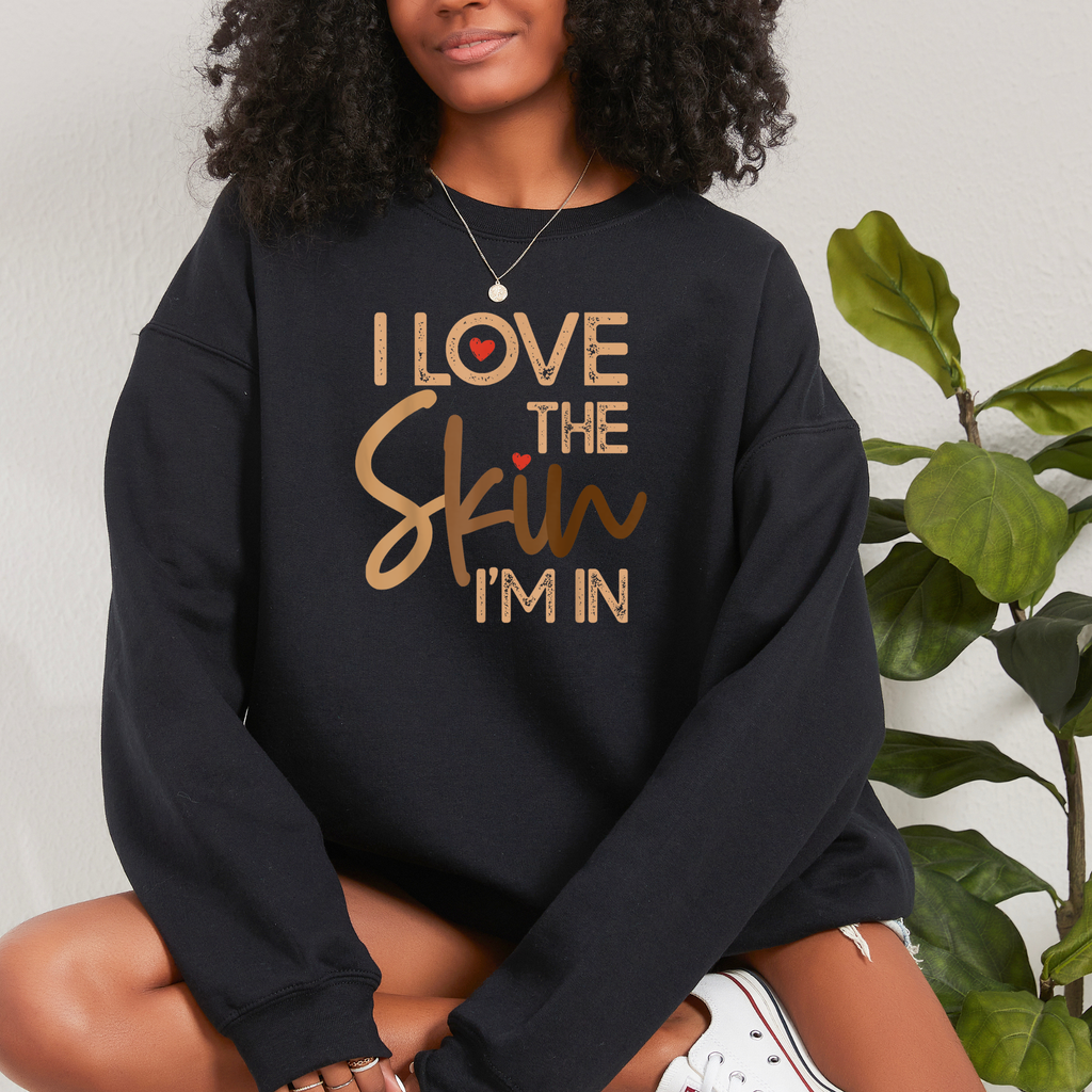 I love the skin I'm in black crewneck (Pressing video attached)