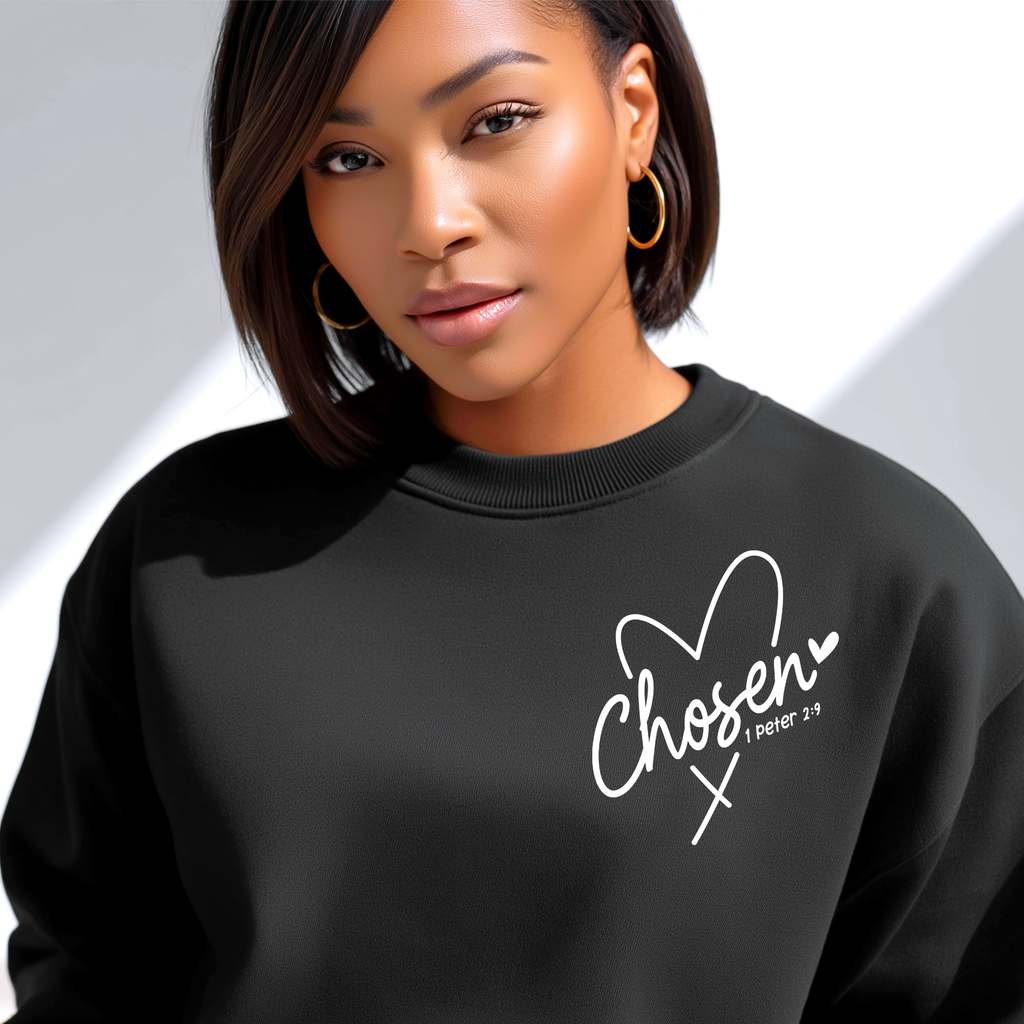 Chosen black crewneck (Pressing video attached)
