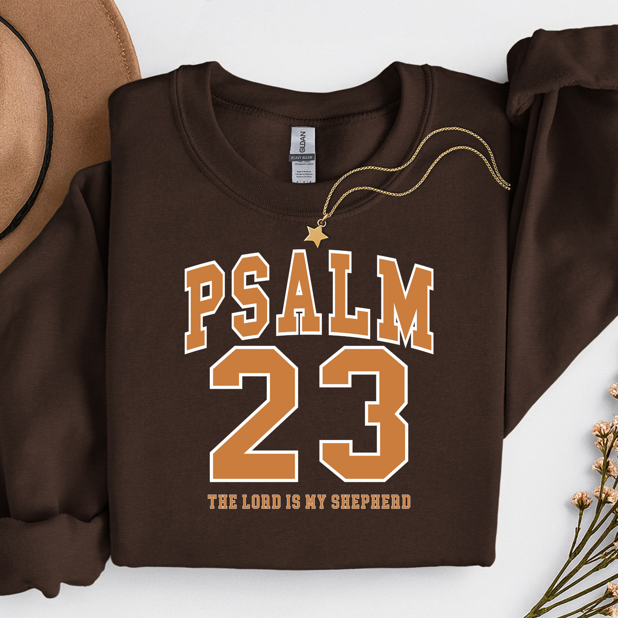 Psalm 23 brown letters