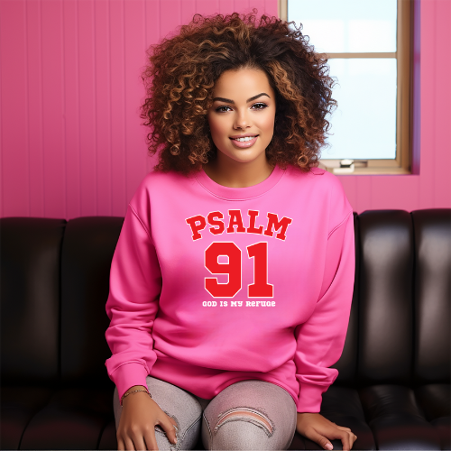 Psalm 91 crewneck Pink