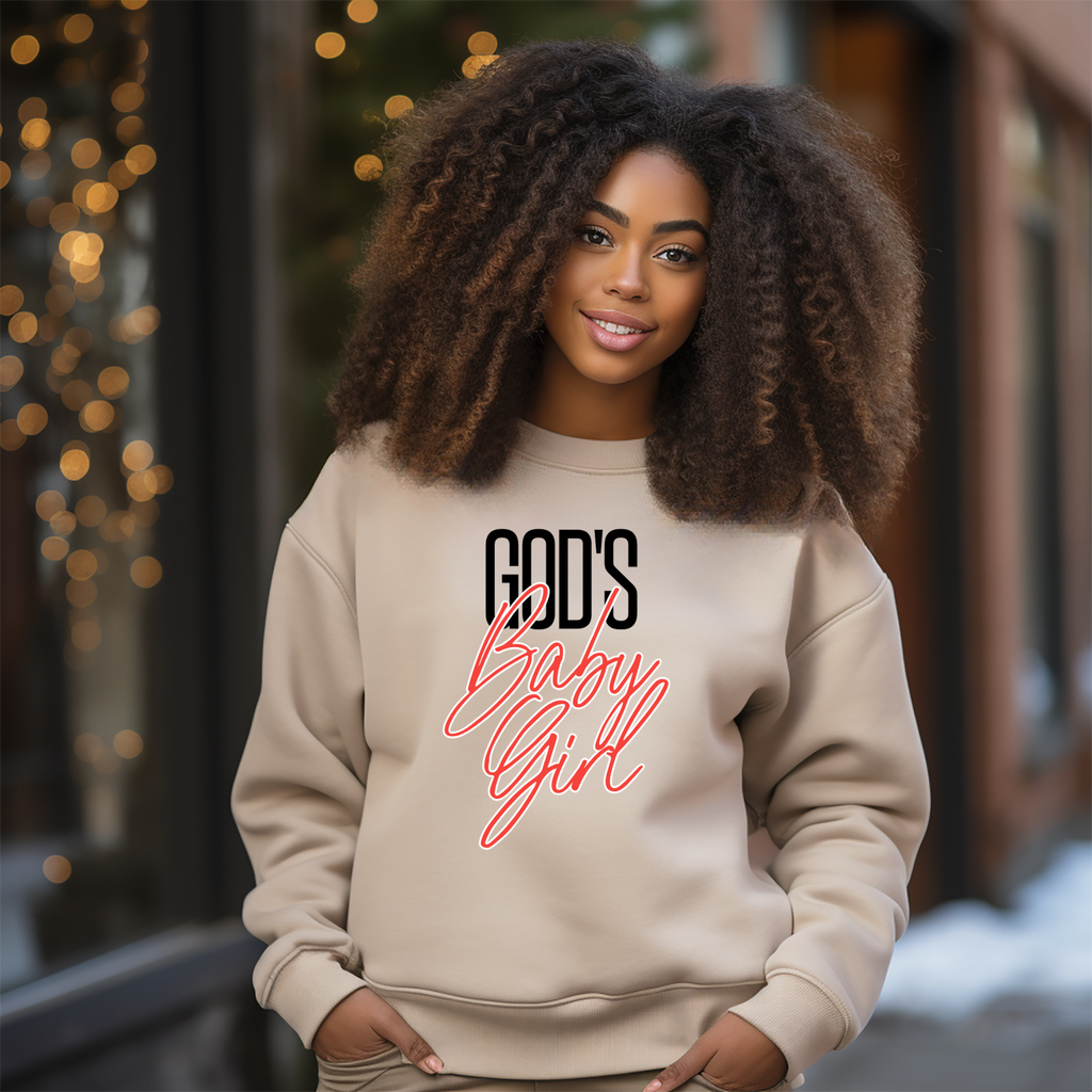 GOD's Baby Girl sand crewneck