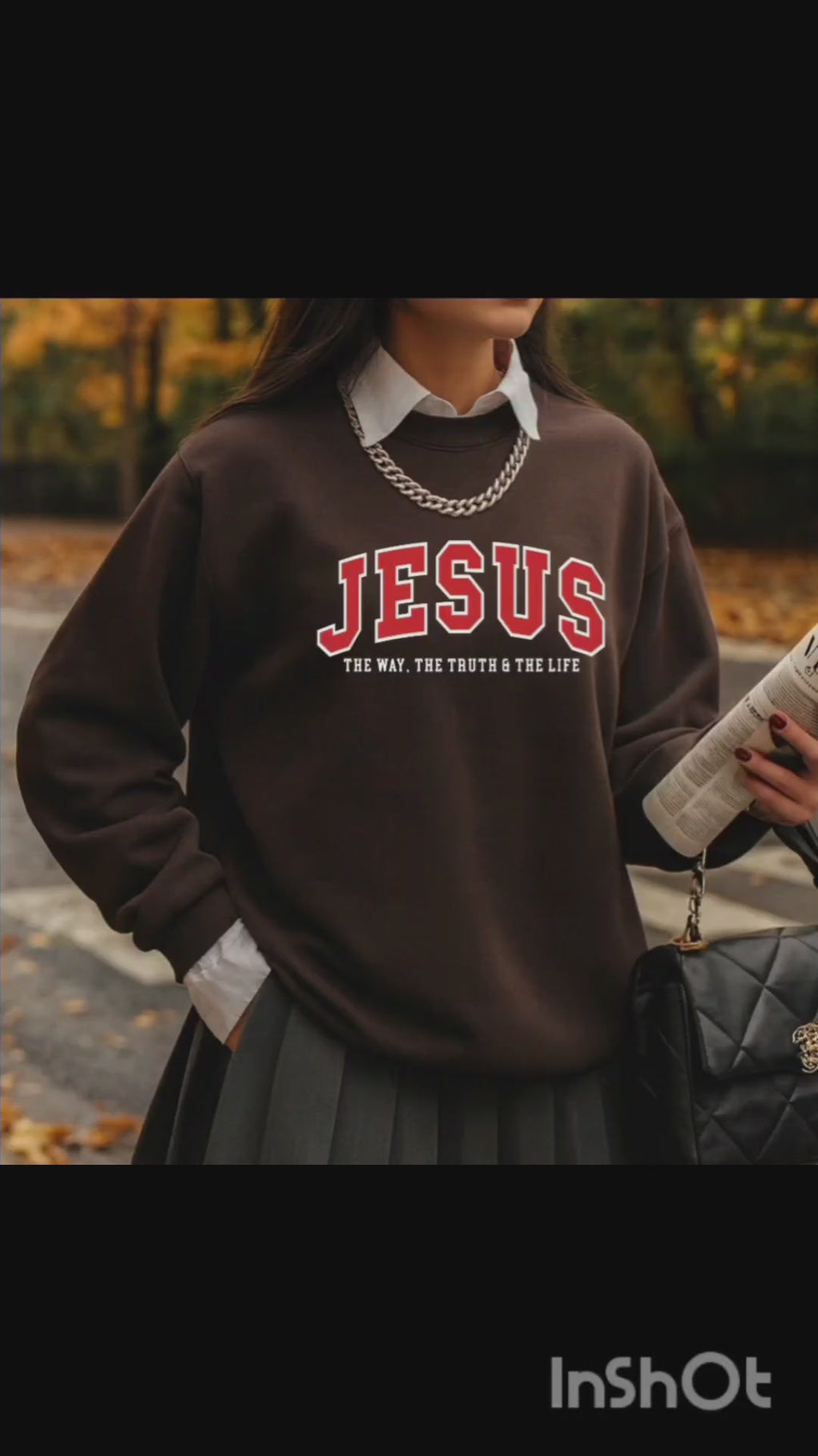 JESUS crewneck brown (Pressing video attached)