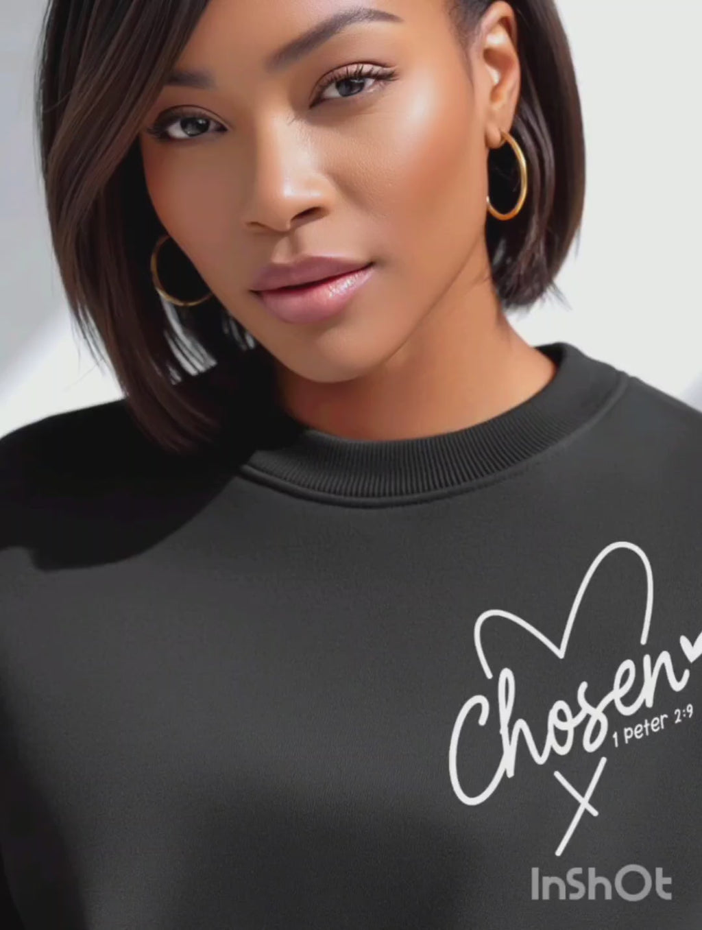 Chosen black crewneck (Pressing video attached)