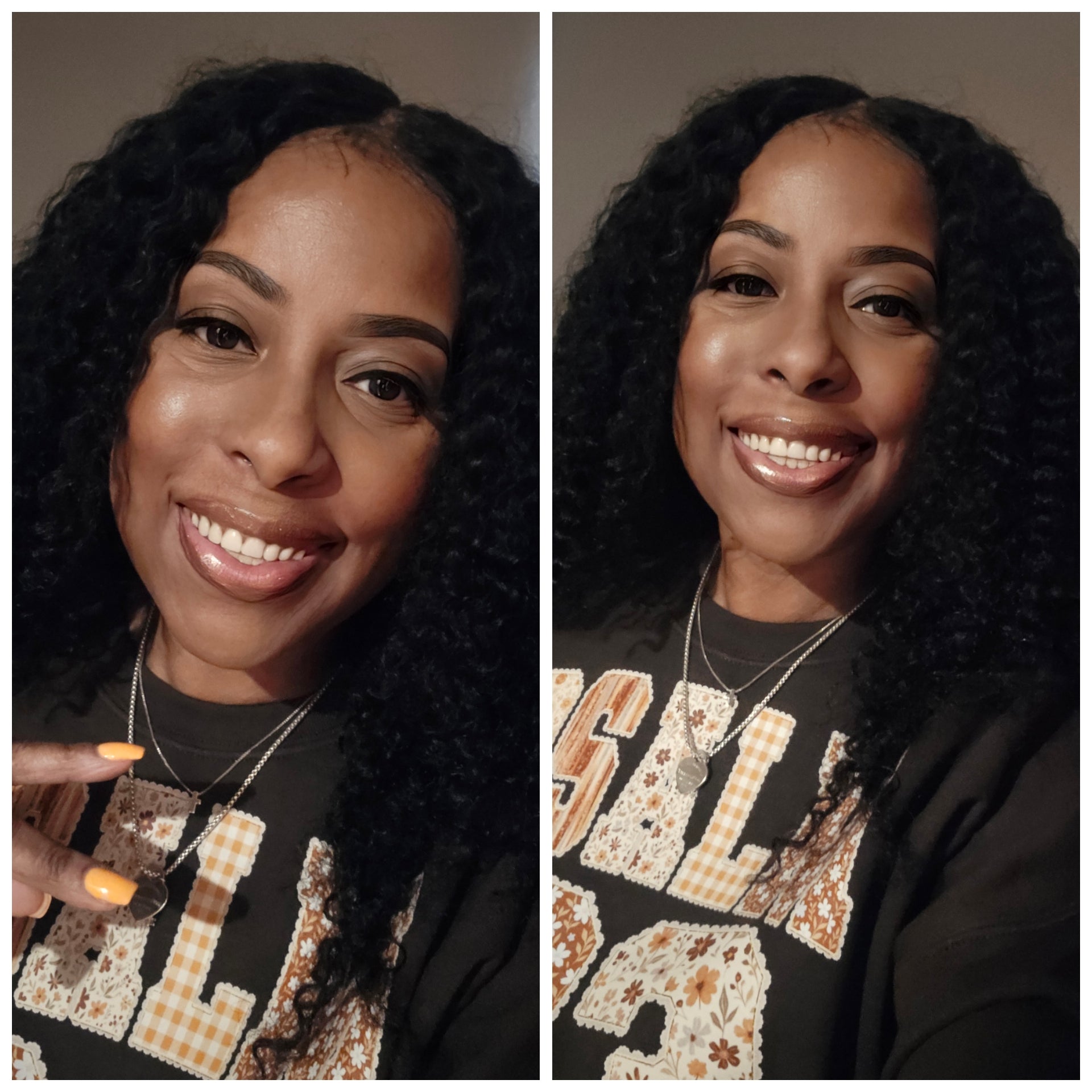 Psalm 23 brown floral crewneck